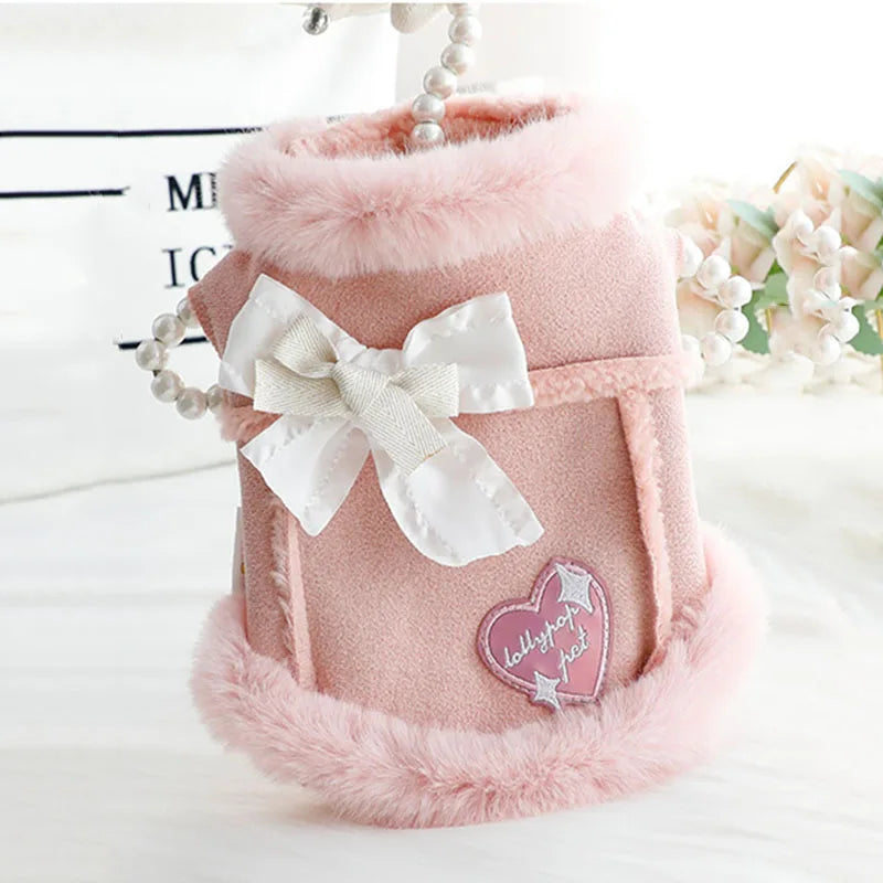 FULIBS cat and dog winter down jacket vest brushed down love dog coat clothing/fashionable down jacket/jacket