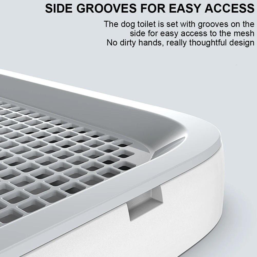 Dog Potty Tray with Pee Wall Pan Trainer Anti-Splash Pets WC Toilet Pet Indoor Dog Training Toilet for Small and Medium Dogs