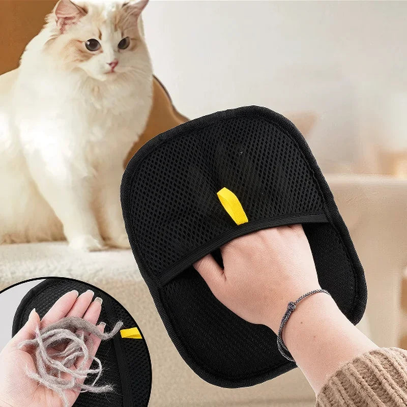 Pet Grooming Gloves Static Dedusting Brush Pet Hair Remover Brush Removing Dog Cat Hair From Sofa Carpet Clothes Tool Supplies