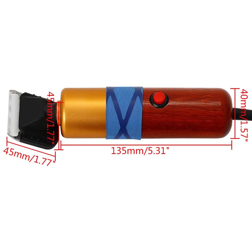 Professional Pet Clipper 6600RPM Low Noise 60dB 4 Comb Sizes Dog Clipper Cat Grooming Tool for Pets with PP Toolbox