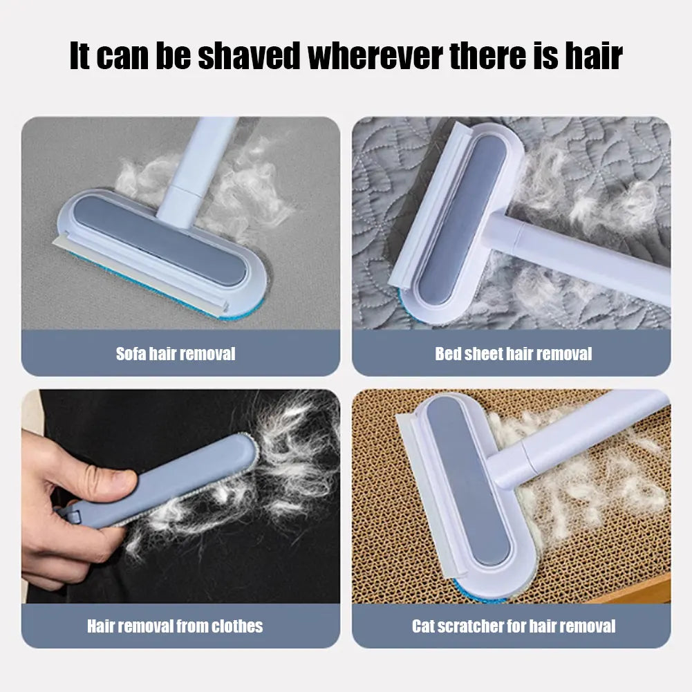 3 in 1 Pet Hair Remover Brush Long Handle Window Cleaning Brush Pet Fur Cleaning Tool Cat Dog Hair Remover Brush Pet Supplies