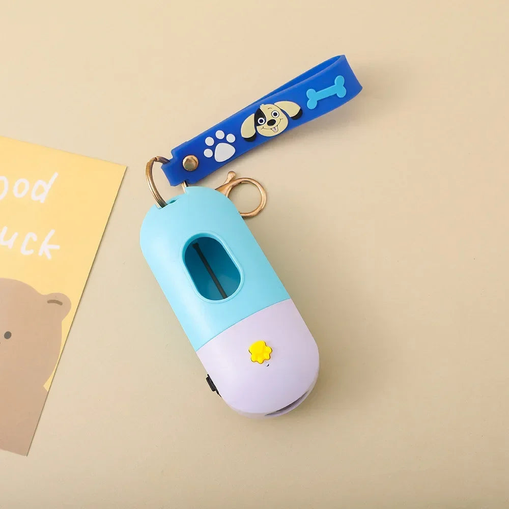 Portable Dog Poop Bag Dispenser Waste Bags Holder Dispensers Bags Outdoor Pet Trash Bags Dog Carriers Pet Accessories