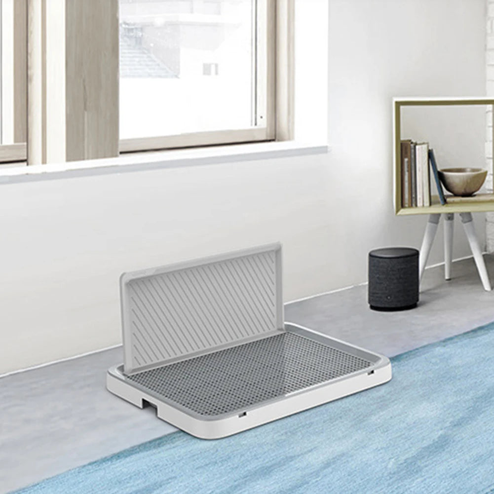 Dog Potty Tray with Pee Wall Pan Trainer Anti-Splash Pets WC Toilet Pet Indoor Dog Training Toilet for Small and Medium Dogs