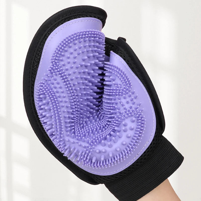 Pet Bath Massage Gloves Cat Hair Deshedding Brush Remover Brush For Animal Gloves Dog Comb For Cats Bath Clean Massage