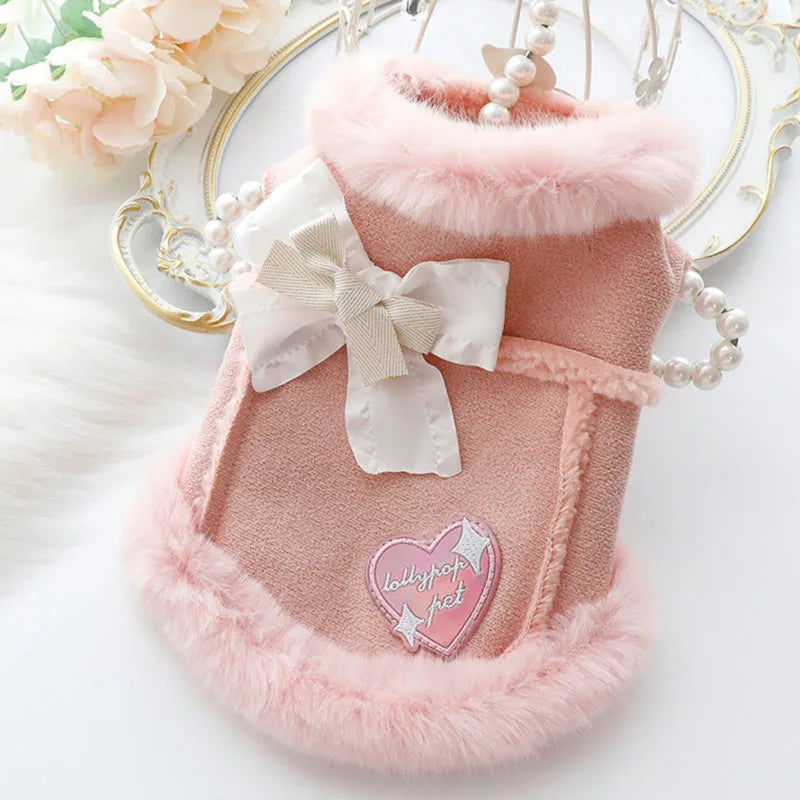 FULIBS cat and dog winter down jacket vest brushed down love dog coat clothing/fashionable down jacket/jacket