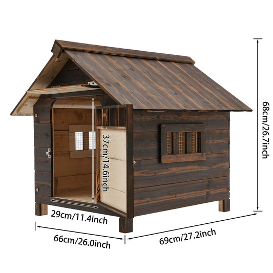 Dog House with Window and Door, Easy To Install, Water-Resistant Pet House for  Outdoor and Indoor Use Pet Stores  Gardens