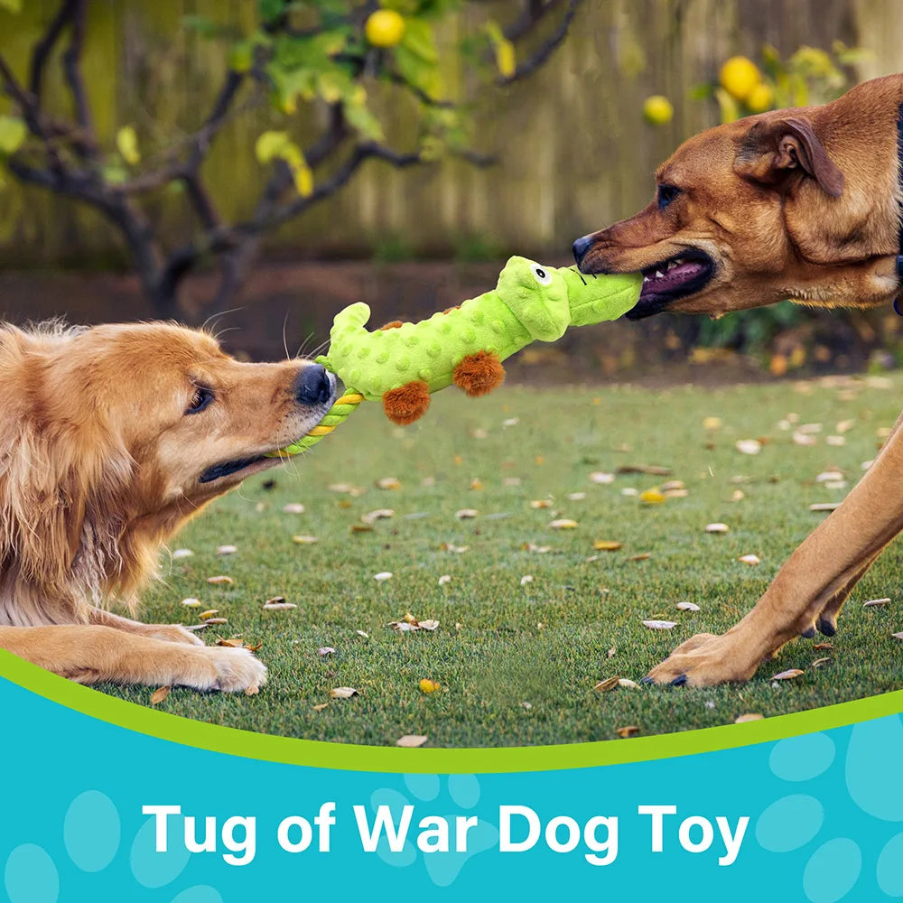 Pets Dog Squeaky Toy, 2 Pack, Tug of War Dog Toys for Dogs Interactive Plush Puppy Chew Toy Plush Sound Squeak Toys Pet Supplies
