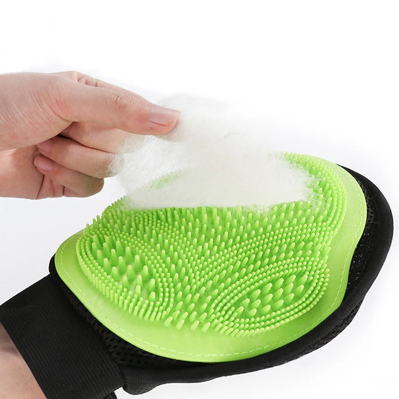 Pet Bath Massage Gloves Cat Hair Deshedding Brush Remover Brush For Animal Gloves Dog Comb For Cats Bath Clean Massage