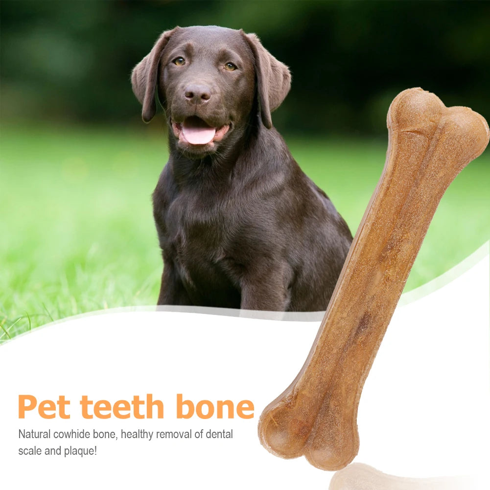 8 Inch Teeth Clean Stick Non-Toxic Creative Pet Chew Bone Anti-bite Leather Chew Bone  for Small Medium Large Dog