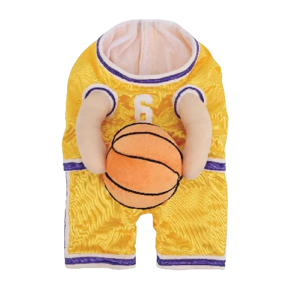 Dog Basketball Player Costume with Ball Pet Halloween Costume Funny Dress Up Sports Outfit for Halloween Party Costume Props