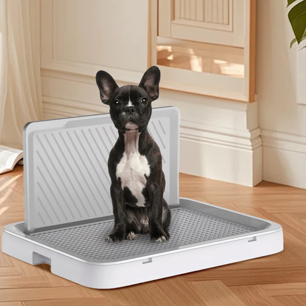 Dog Potty Tray with Pee Wall Pan Trainer Anti-Splash Pets WC Toilet Pet Indoor Dog Training Toilet for Small and Medium Dogs