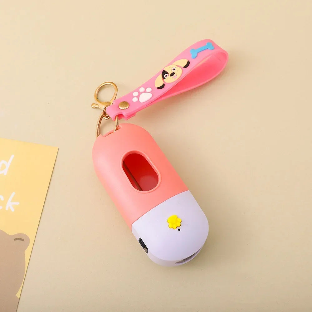 Portable Dog Poop Bag Dispenser Waste Bags Holder Dispensers Bags Outdoor Pet Trash Bags Dog Carriers Pet Accessories