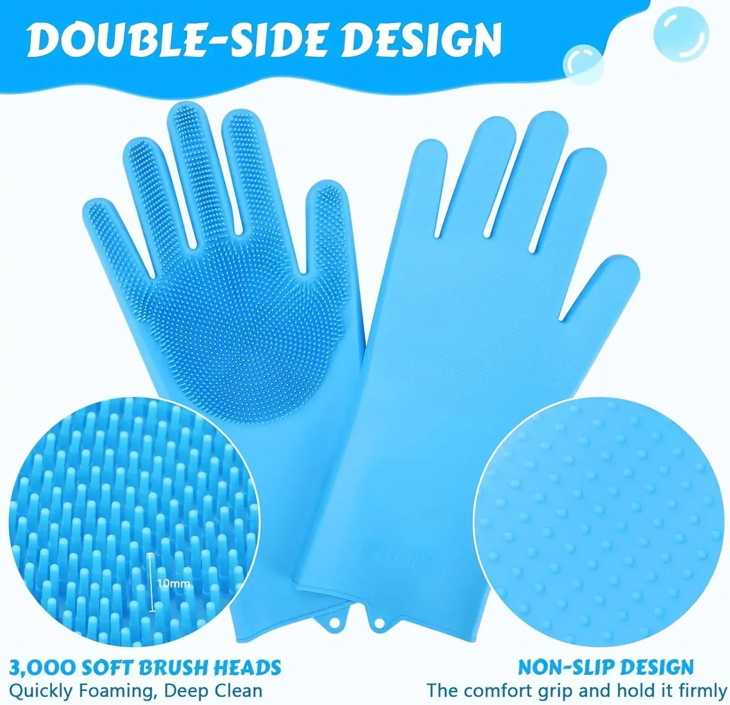 Pet Grooming Cleaning Gloves Dog Cat Bathing Shampoo Glove Scrubber Magic Dishwashing Cleanner Sponge Silicon Hair Removal Glove