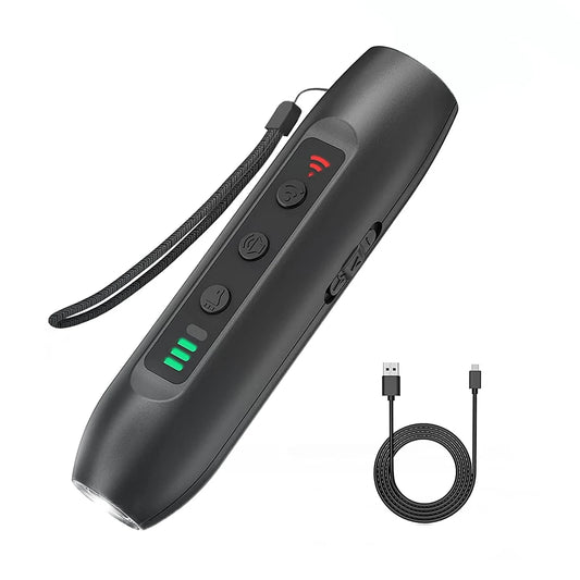 Ultrasonic Dog Repellents Rechargeable Plastic Electronic Training Devices with LED Flashlight Dog Training 3 Modes Pet Products