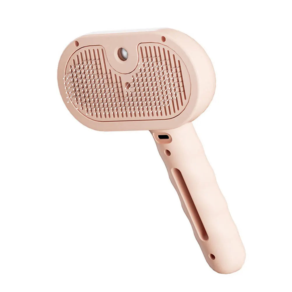 3 in 1 Cat Steam Brush with Release Button Cat Grooming Brush Rechargeable Pet Hair Cleaning Brush Comb for Shedding & Grooming