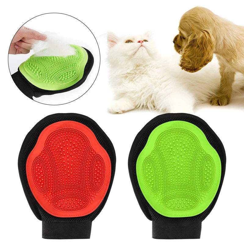 Pet Bath Massage Gloves Cat Hair Deshedding Brush Remover Brush For Animal Gloves Dog Comb For Cats Bath Clean Massage
